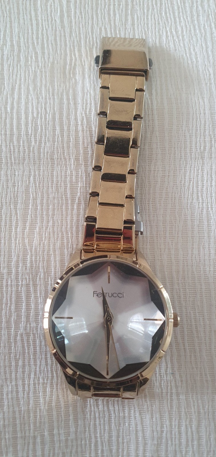 Ferrucci Horloge Goudkleurig Dames Polshorloge, Overige merken, Staal, Gebruikt, Staal