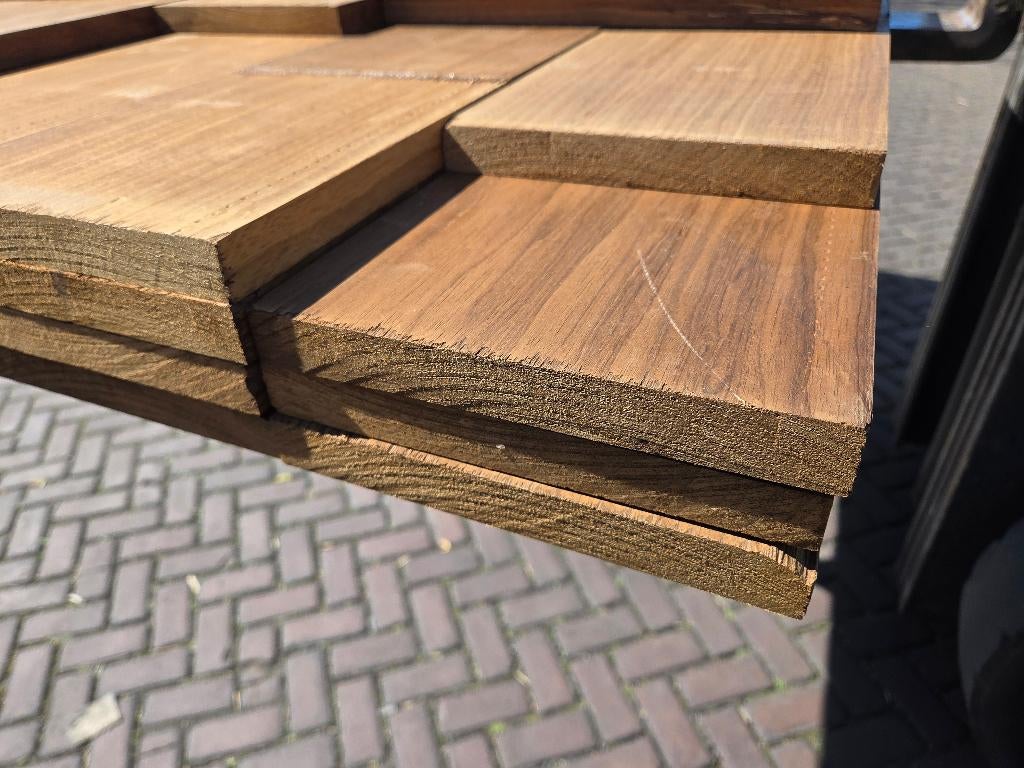 Hardhouten planken 2.3x19.5 cm - nr: HP189, Tuin en Terras, Palen, Balken en Planken, Ophalen, Nieuw, 250 cm of meer, Planken