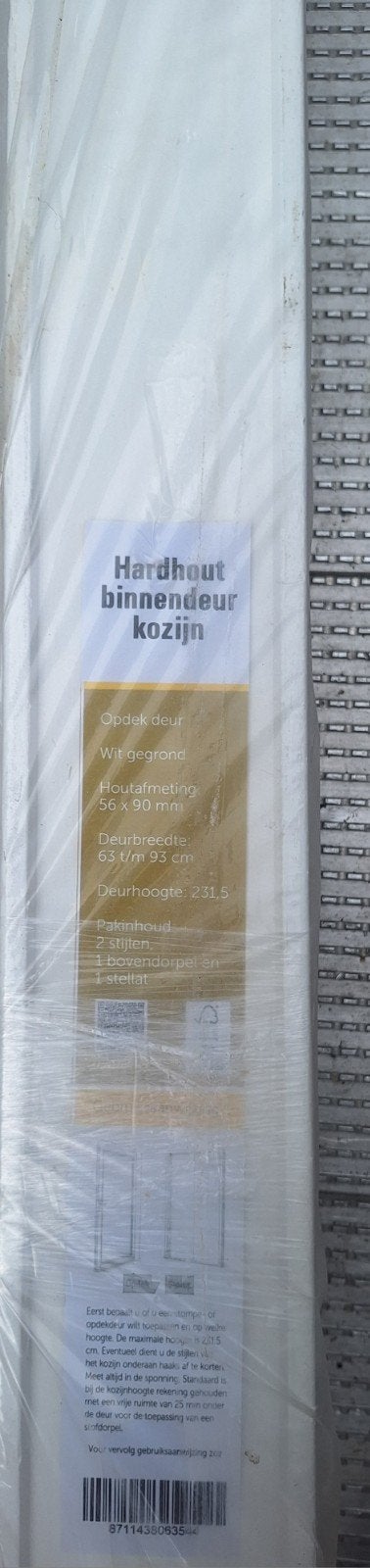 Hardhouten binnendeur kozijn, Doe-het-zelf en Verbouw, Ophalen, 80 tot 100 cm, 215 cm of meer, Binnendeur