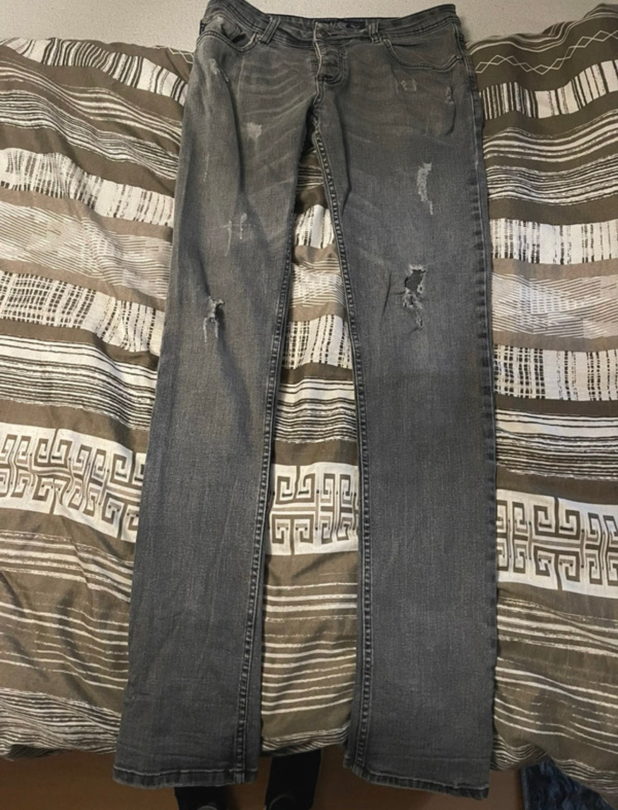 Armani Jeans - Grijze spijkerbroek - Maat W33, Verzenden, Zo goed als nieuw, Grijs, W33 - W34 (confectie 48/50)