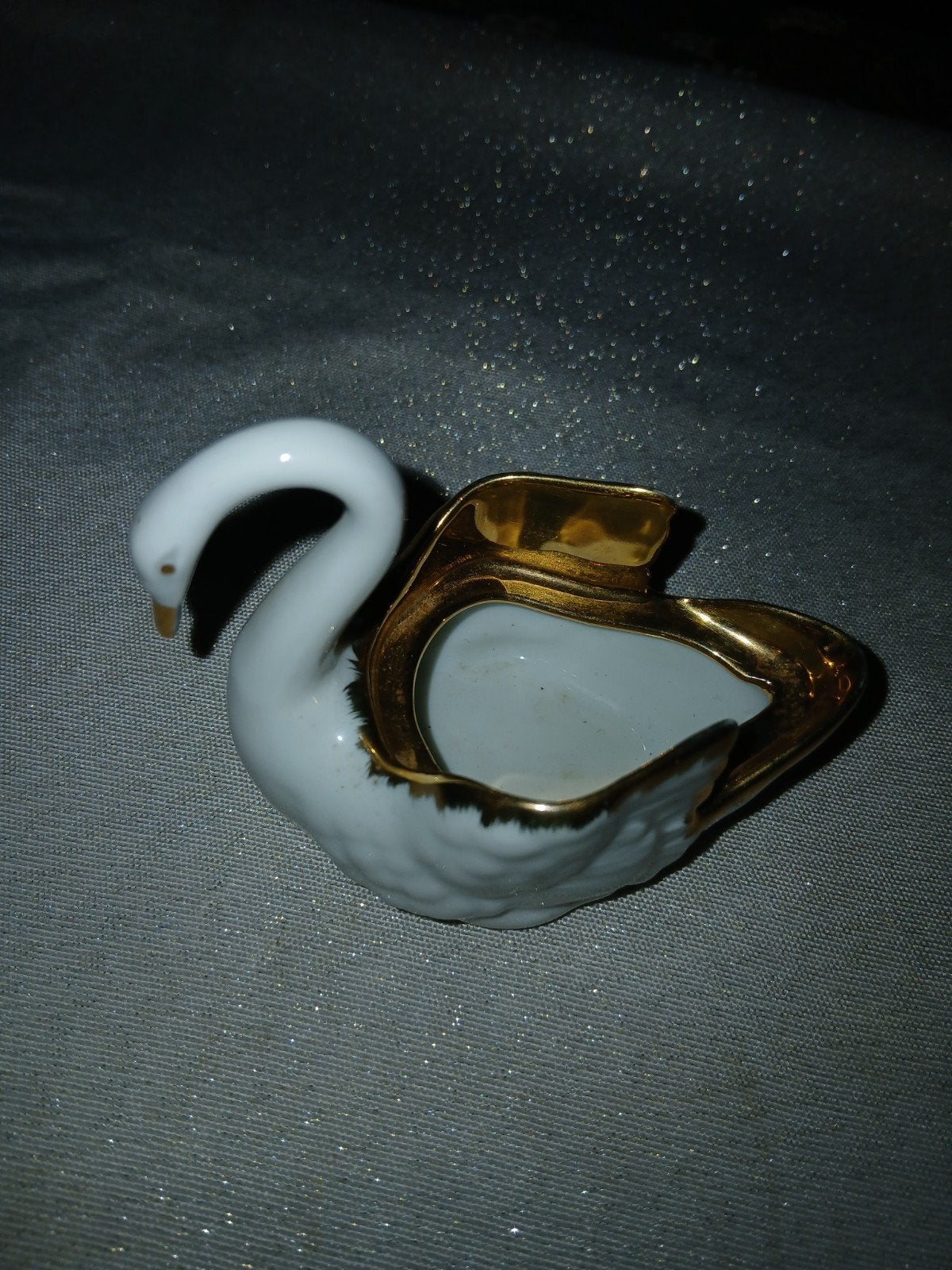 Limoges Frankrijk Zwaan Porselein Gouden Accent, Ophalen of Verzenden