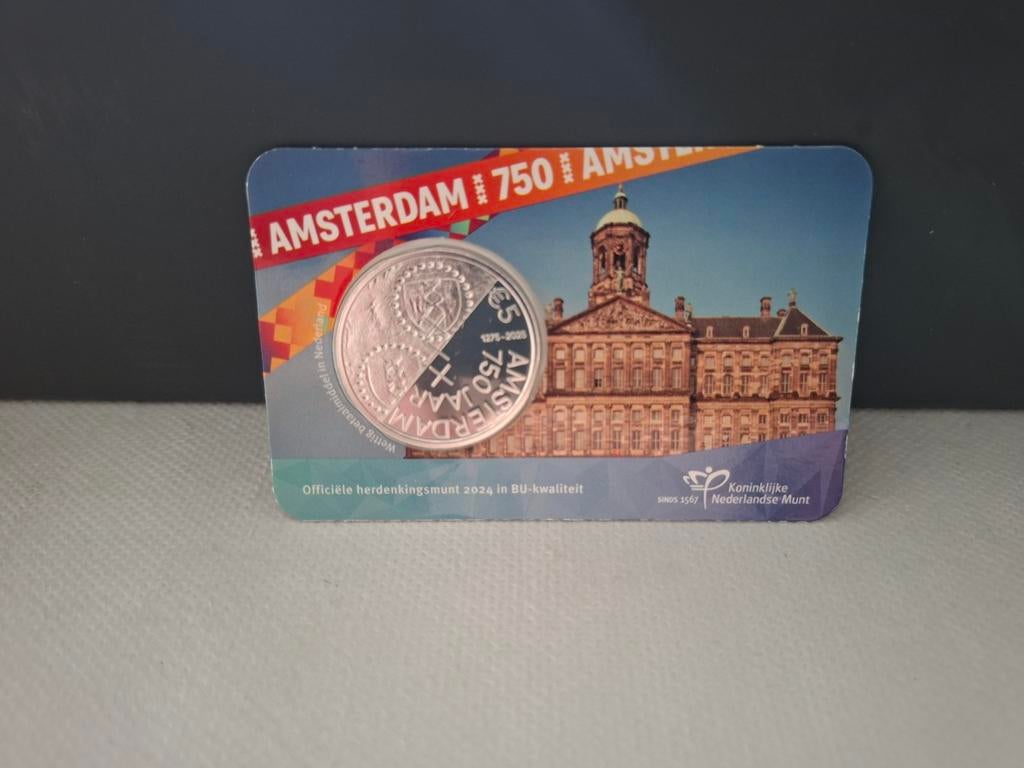 Herdenkingsmunt Amsterdam 750 jaar - BU-kwaliteit, Postzegels en Munten, Munten | Nederland, Verzenden, Koningin Beatrix, Euro's