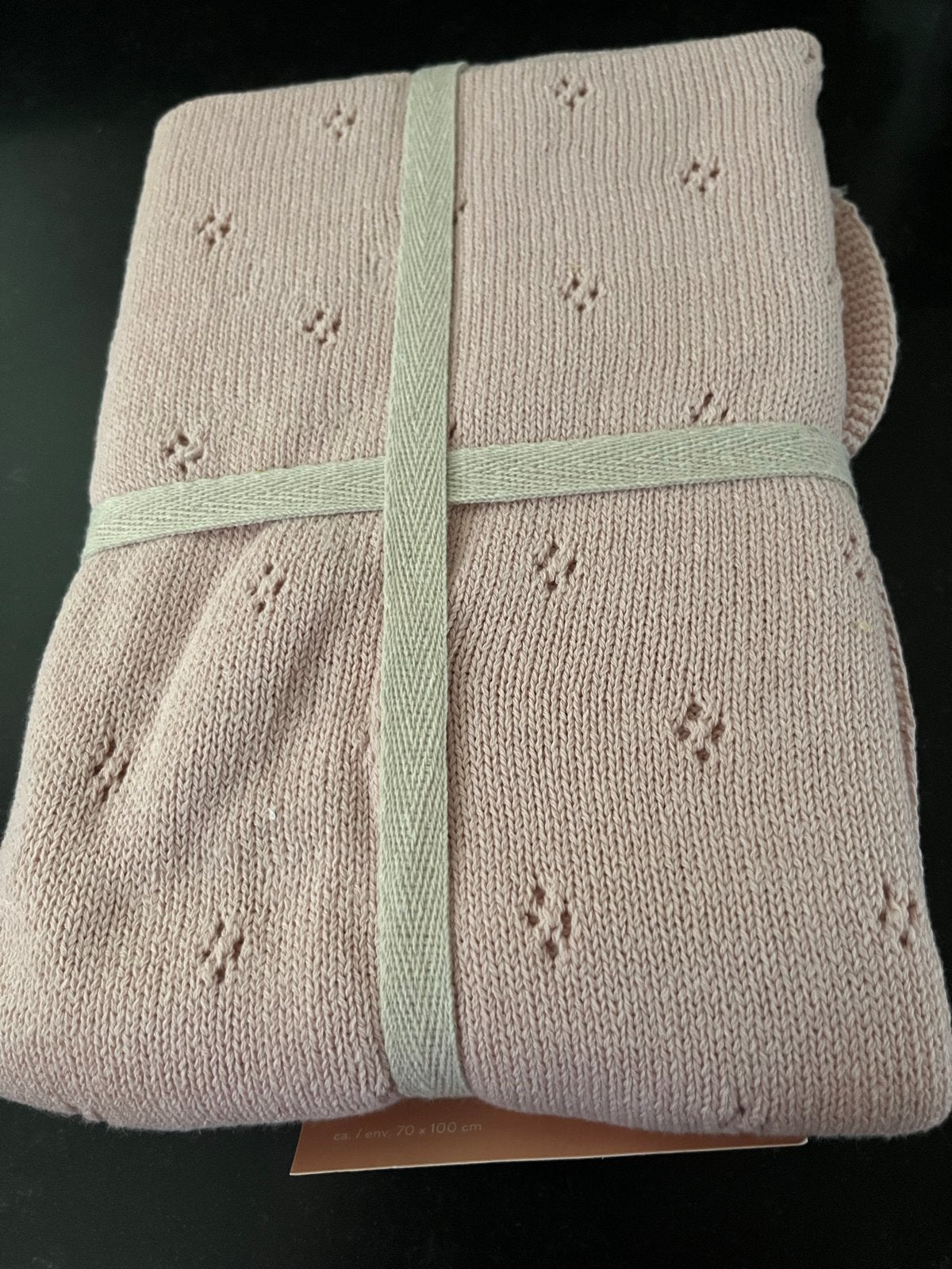 Nieuw gebreid babydekentje roze 70x100 cm, Nieuw, Ademend, Roze, Deken