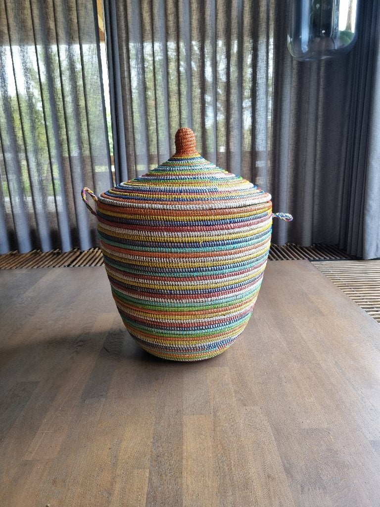 afrikaanse zeegras opbergmand of wasmand, Mand, Rond, Nieuw, Ophalen of Verzenden