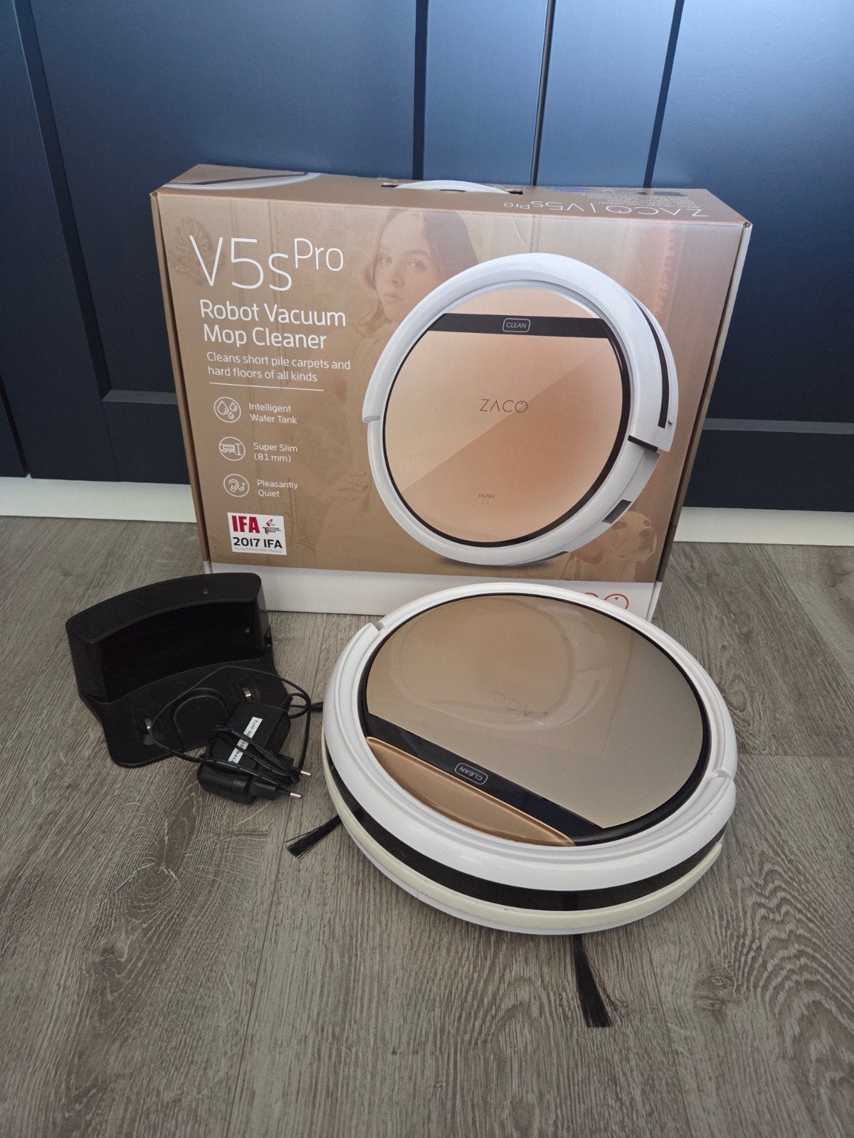 ZACO V5s Pro Robotstofzuiger met Dweilfunctie, Witgoed en Apparatuur, Ophalen, Overige merken, Stille werking, Zo goed als nieuw