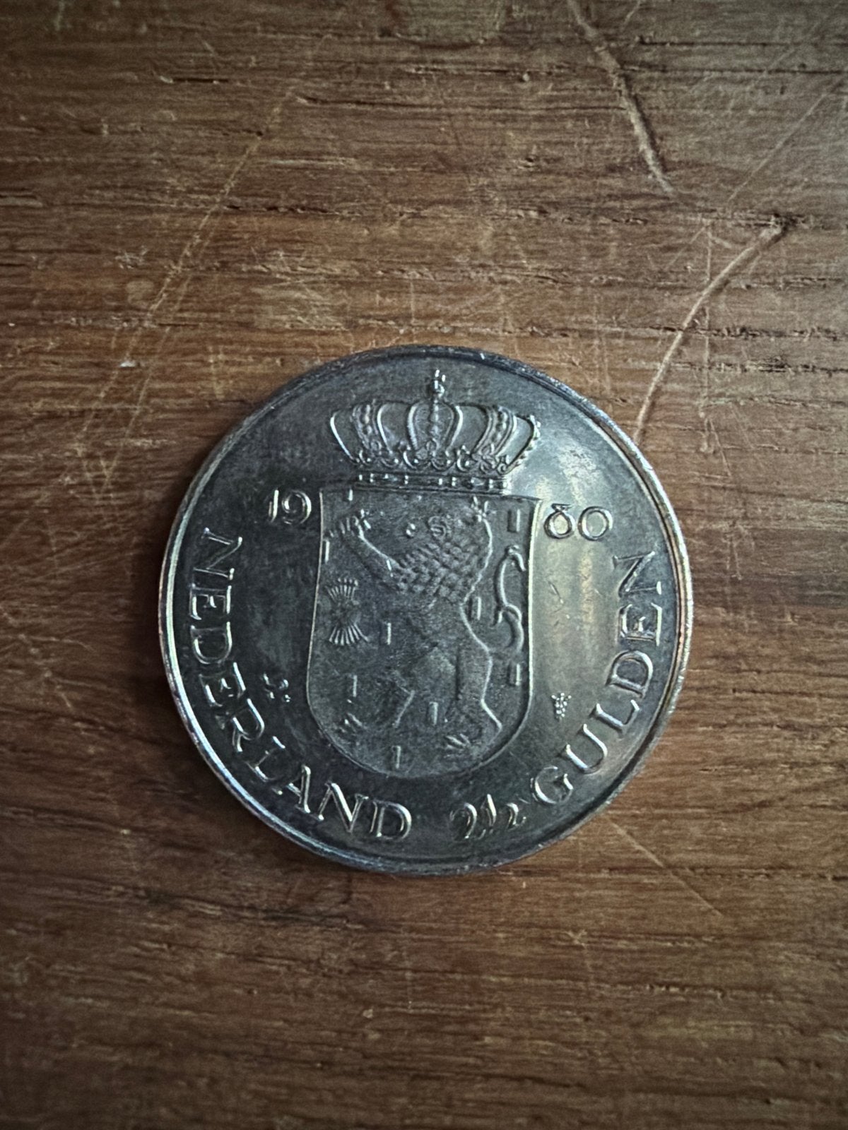 Zilveren 2½ Gulden Munt Koningin Beatrix 1980, Postzegels en Munten, Koningin Beatrix, Zilver, Ophalen of Verzenden, Losse munt