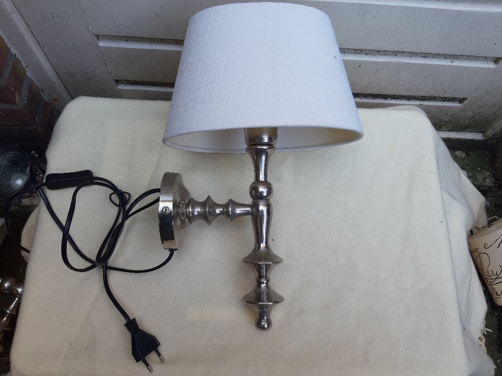 Wandlamp, R.V.S van Light & Living, heel mooi, incl. kapjes., Huis en Inrichting, Ophalen, Grijs, E27 (groot), Overige merken