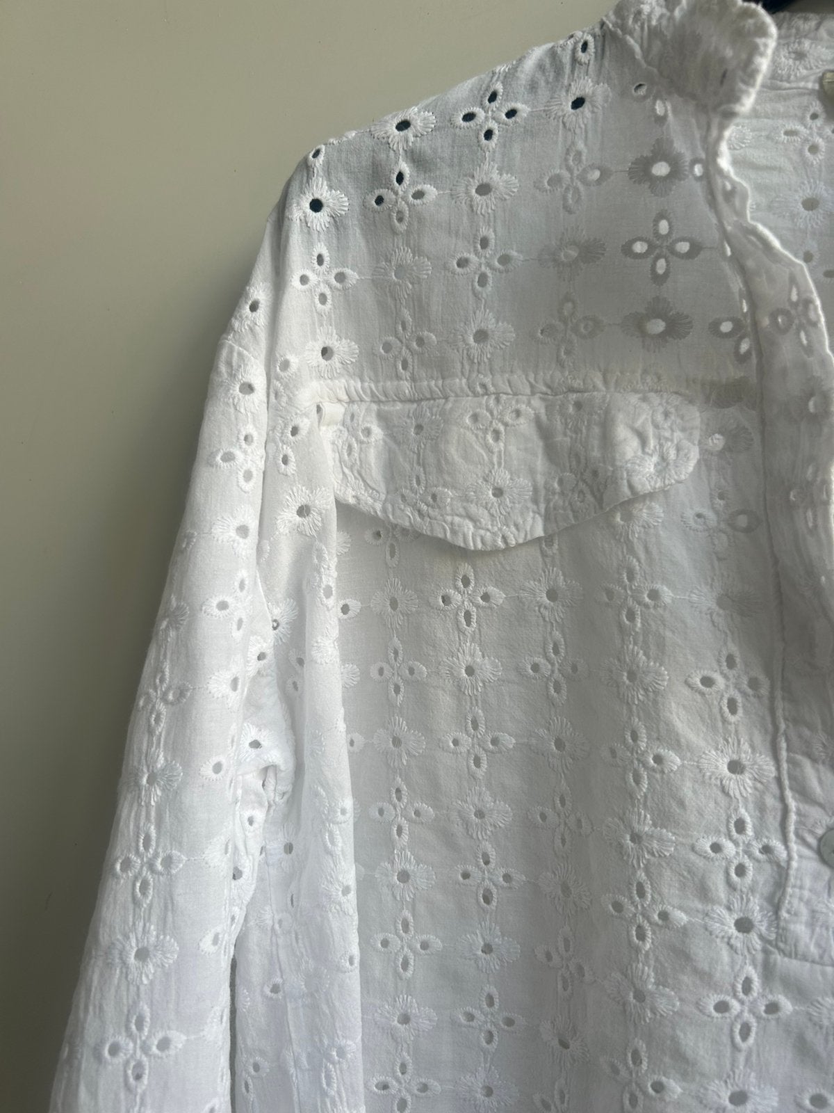 DROLE DE COPINE blouse wit broderie mt S, -, Verzenden, Drole de Copine, Zo goed als nieuw