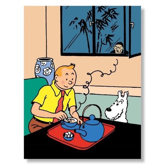 Kuifje Drinkt Thee beeld Nieuw, Niet ingevuld, Nieuw, Niet ingevuld, Niet ingevuld
