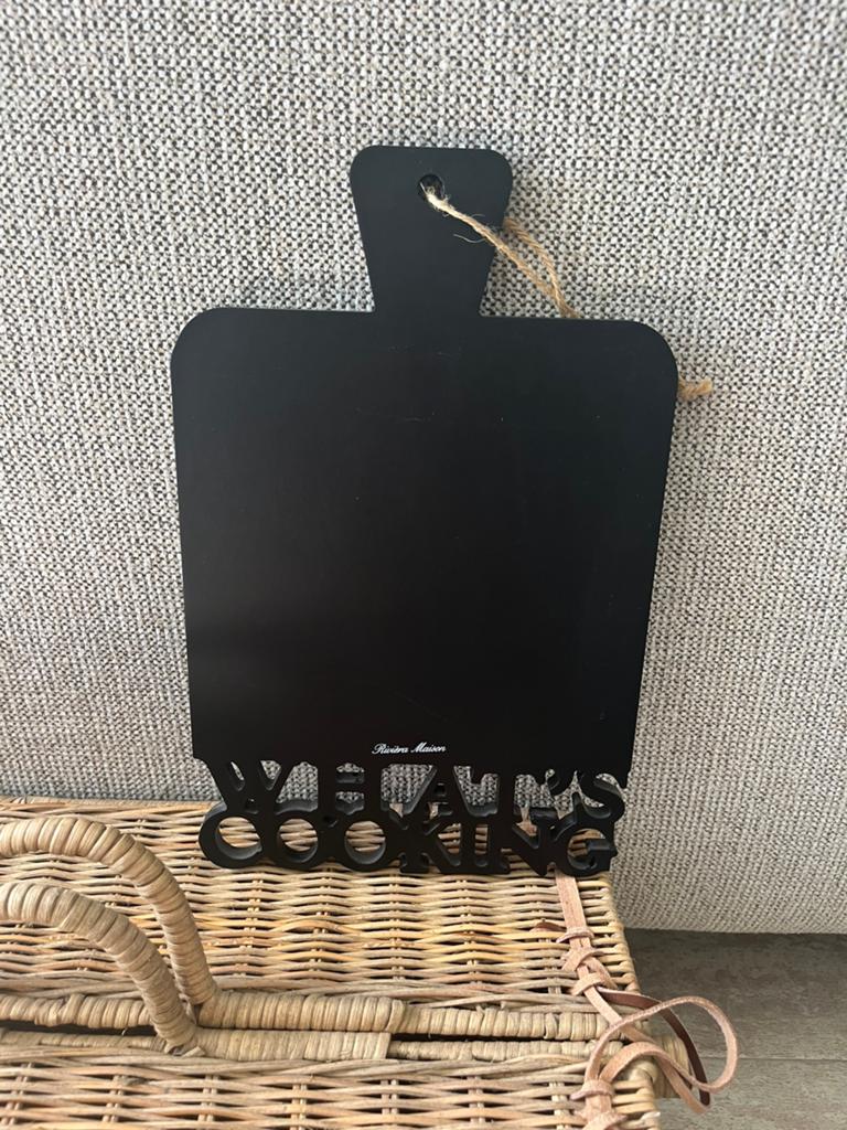 Te koop: Rivièra Maison krijtbord, what’s cooking, Ophalen of Verzenden, Nieuw, Zwart