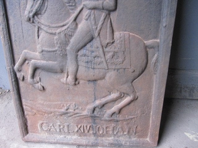 51x70cm Haardplaat paard en ruiter, ook antieke tegels, Ophalen