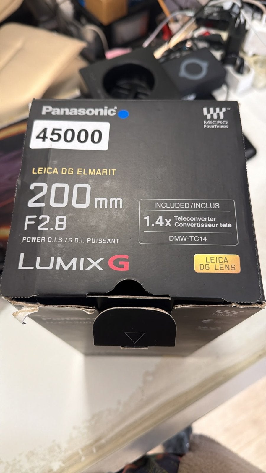 Panasonic Leica DG Elmarit 200mm F2.8 Power O.I.S. met 1.4x, Ophalen, Zo goed als nieuw, Telelens