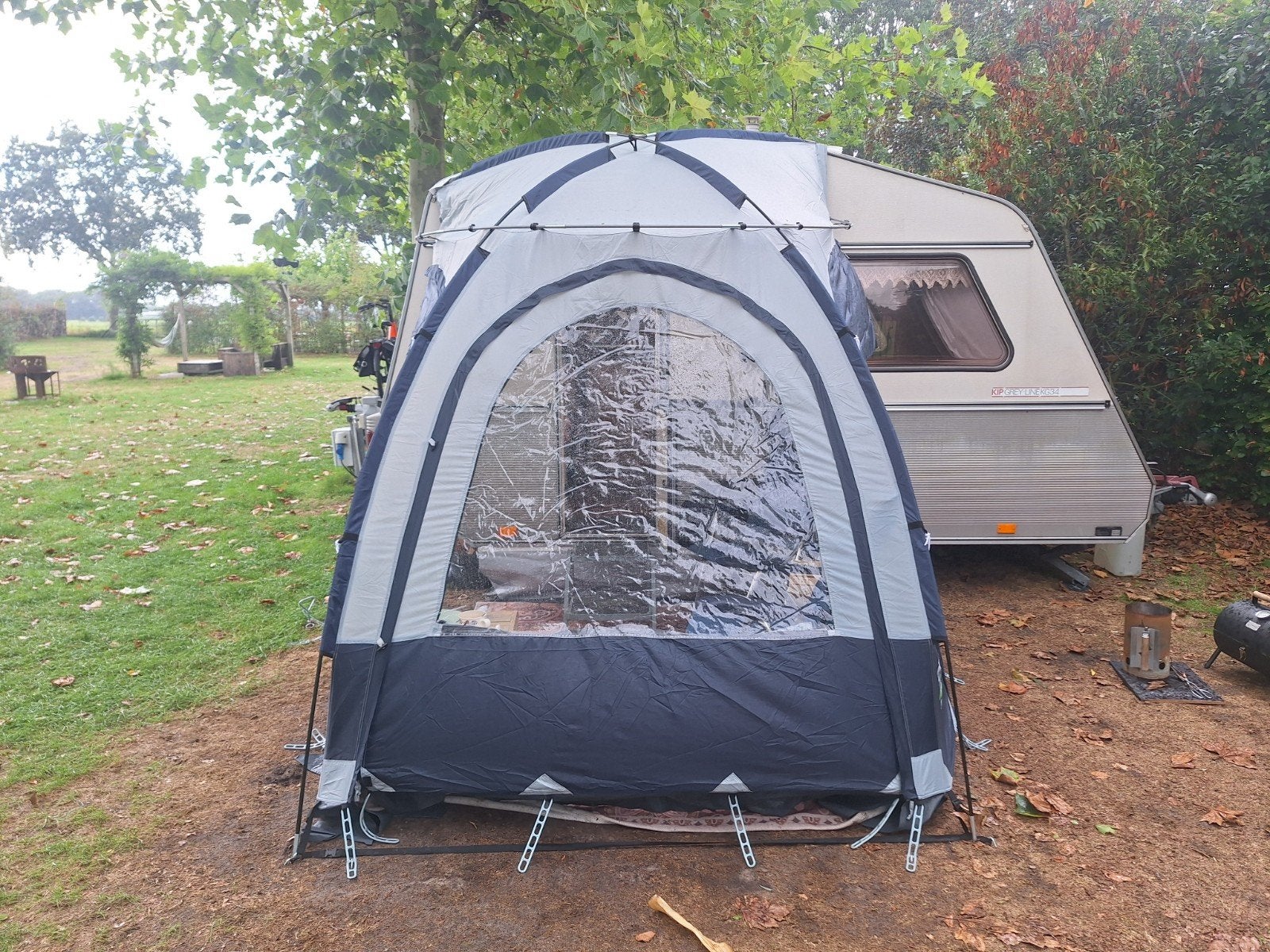 Treffer Mini caravan voortent, Ophalen of Verzenden, Zo goed als nieuw