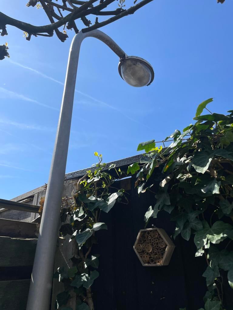Philips lantaarnpaal/lichtmast inclusief kap met lamp, Ophalen, Gebruikt