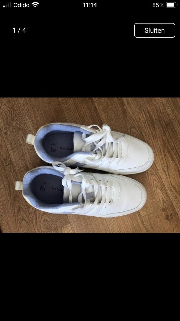 mooie witte Primark sneakers 39 als nieuw, Wit, Verzenden, Primark, Sneakers of Gympen