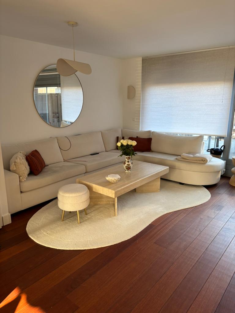 Wollen vloerkleed westwing, Ophalen, Zo goed als nieuw, 200 cm of meer, Crème