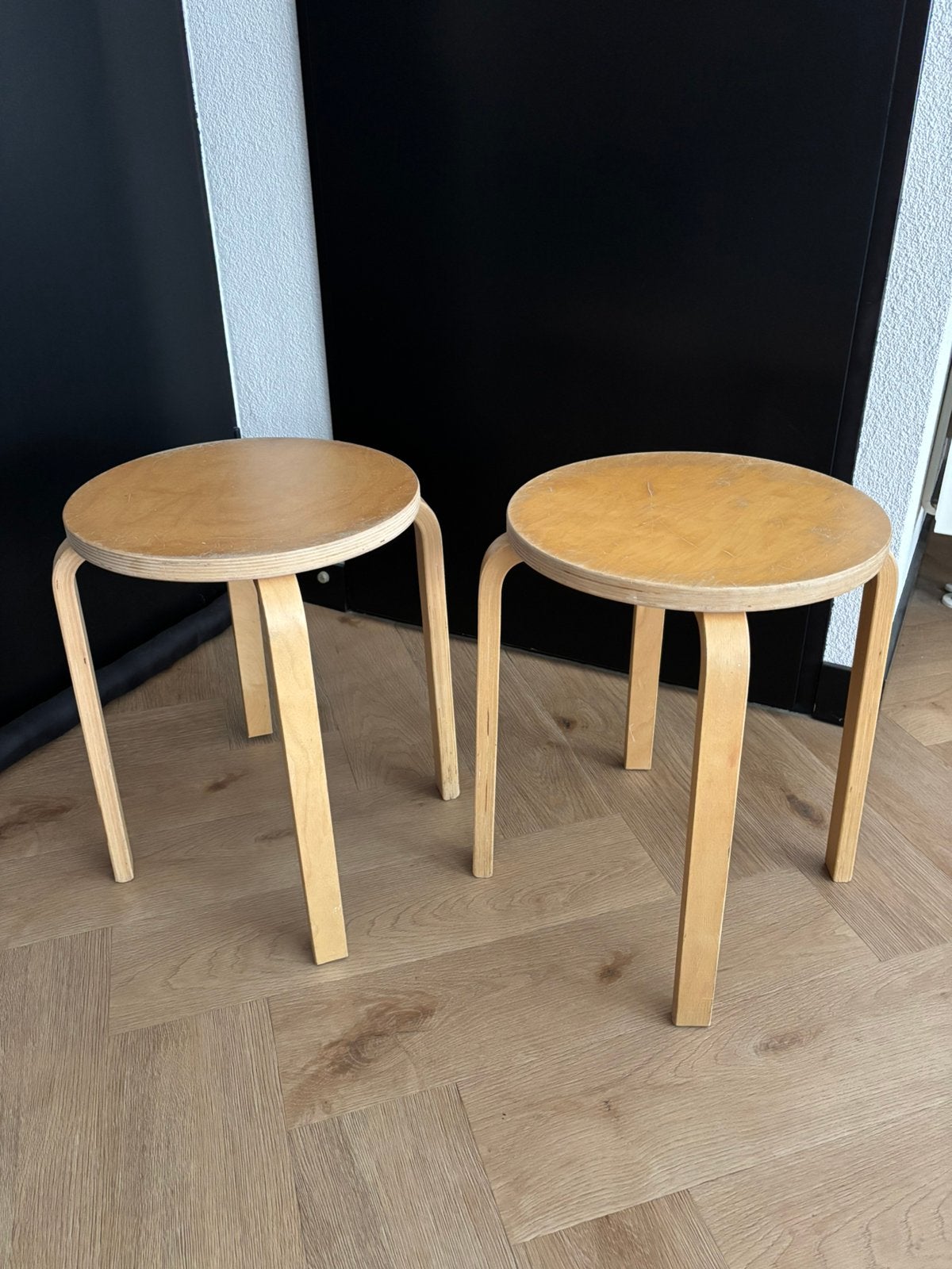 Ikea vintage Frosta krukjes 2x, Huis en Inrichting, Krukjes, Ophalen of Verzenden, Gebruikt, Hout