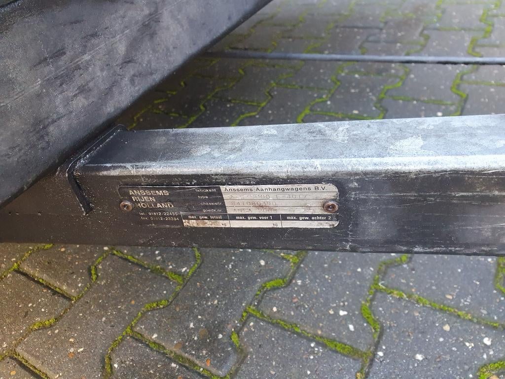 Anssems oprijwagen 4x180 2 ton Super 1599ex, Auto diversen, Aanhangers en Bagagewagens, Ophalen of Verzenden