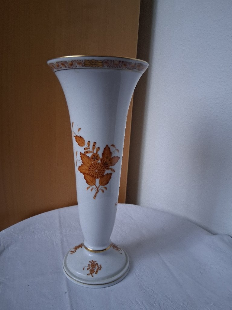 HEREND Rothschild vaas Apponyi oranje roest *eureka*, Antiek en Kunst, Antiek | Vazen, Ophalen of Verzenden