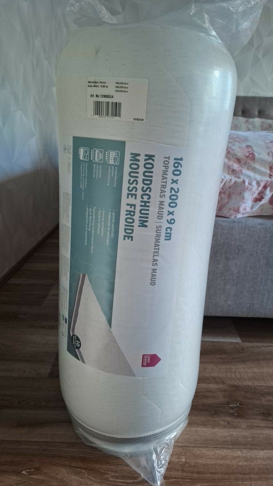 Topmatras Koudschuim 160x200x9 cm - Nieuw in verpakking, Huis en Inrichting, Slaapkamer | Matrassen en Bedbodems, Ophalen, Matras