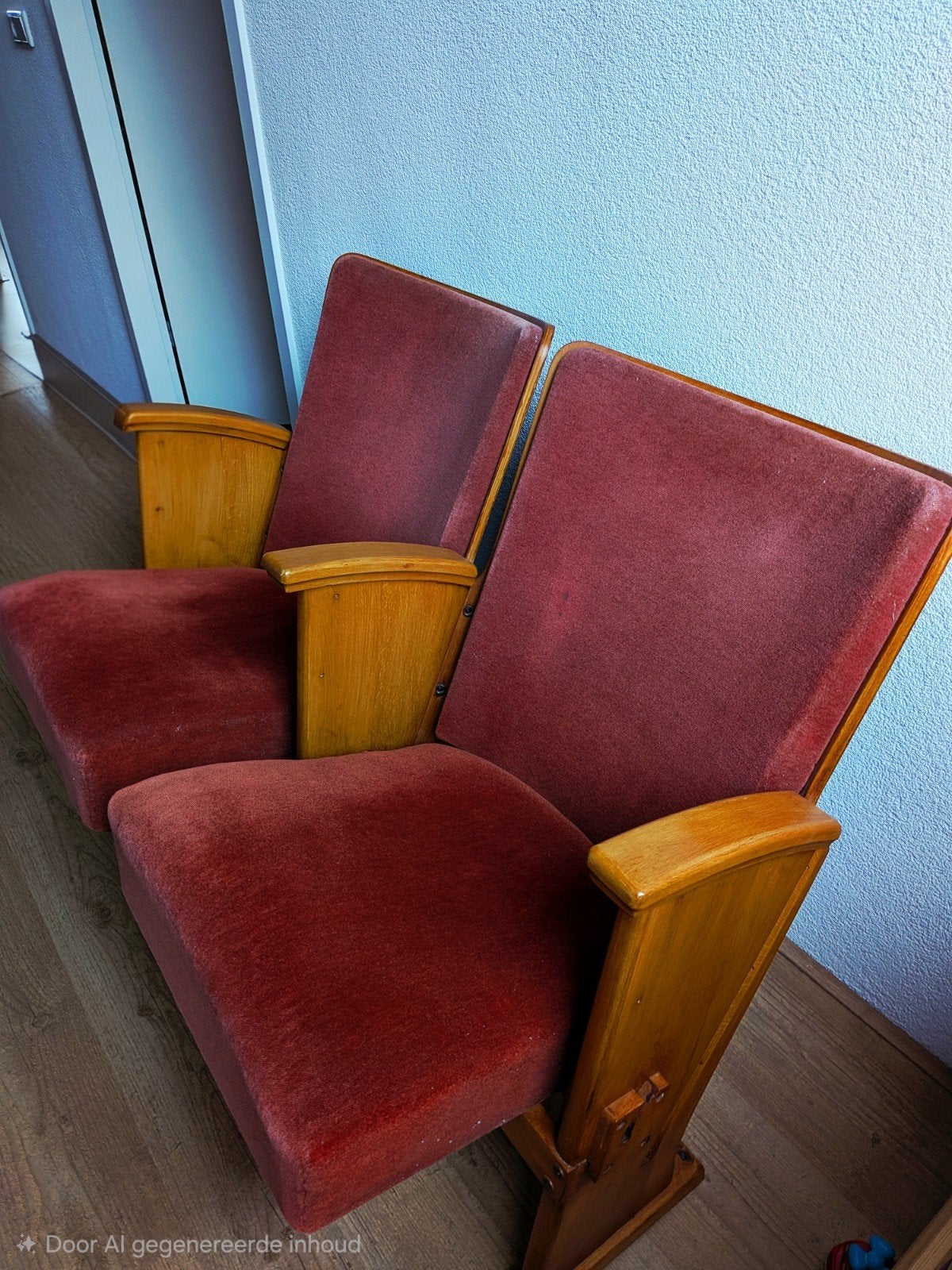 Vintage theaterstoelen uit theater Naarden, Ophalen