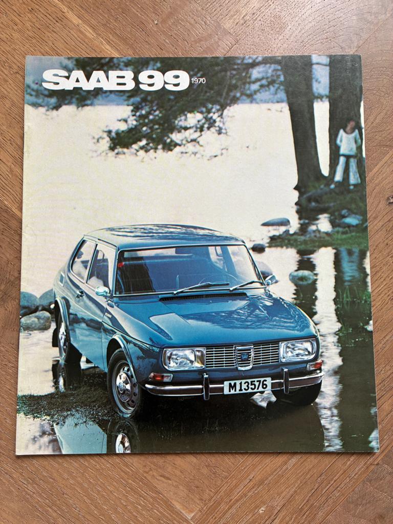 Saab 99 brochure 1970, Ophalen of Verzenden, Zo goed als nieuw, Overige merken