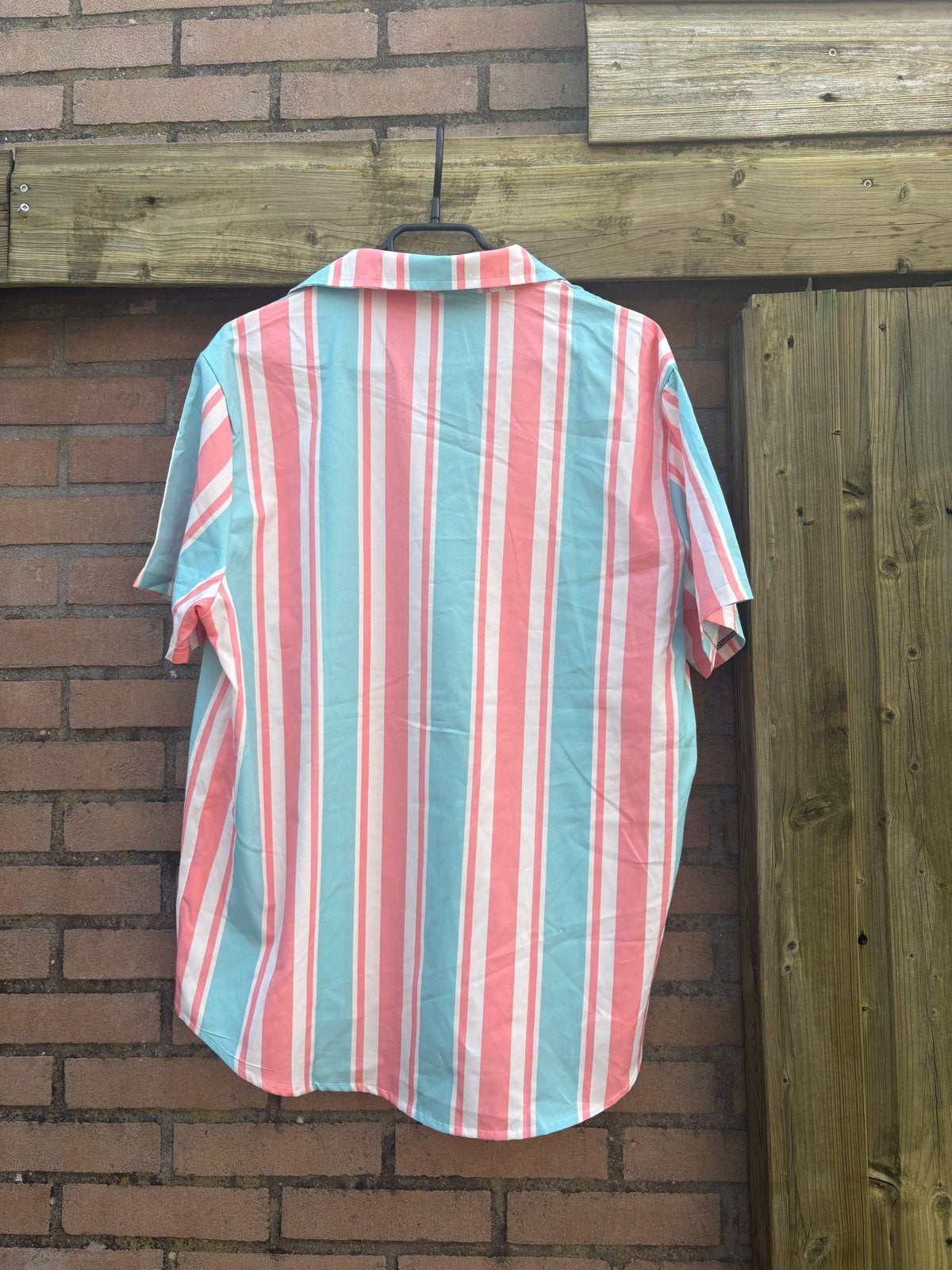 Toppers overhemd roze/blauw gestreept (diverse maten), Kleding | Heren, Ophalen of Verzenden, Gedragen, Roze, Halswijdte 41/42 (L)