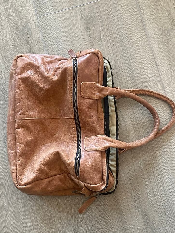 Leren Laptoptas/Werktas - Stijlvol en Functioneel, Ophalen of Verzenden, Gebruikt, Bruin, Overige typen