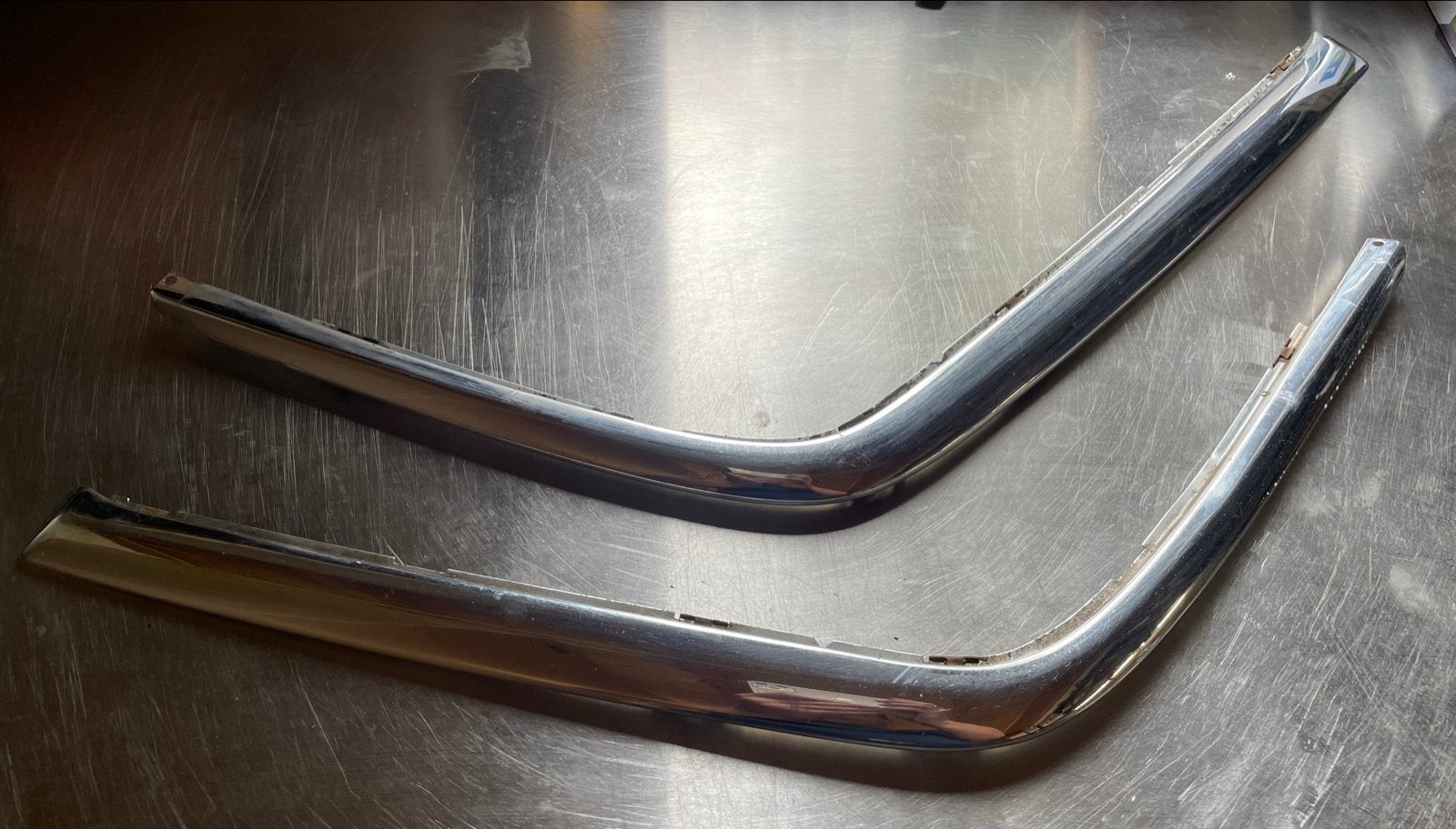 Set chromen sierlijsten voor bumper Mercedes-Benz W202, Auto-onderdelen, Gebruikt, Voor, Mercedes-Benz, Ophalen of Verzenden