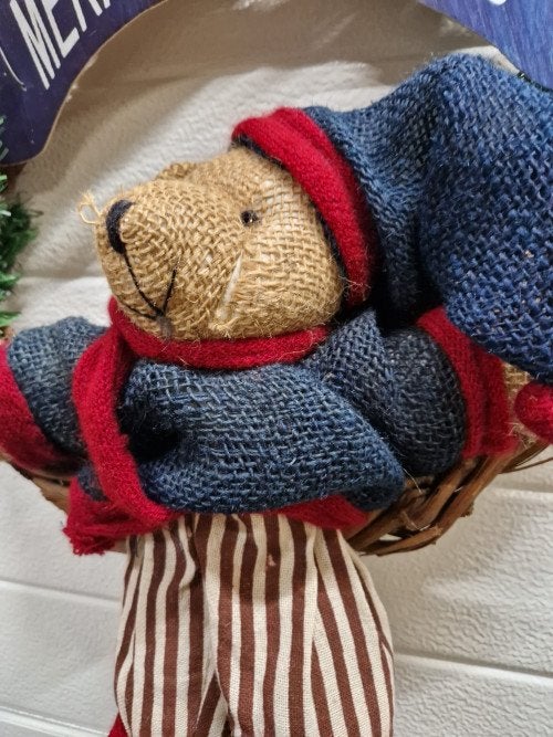 kerstkrans wilgen met beer, Diversen, Ophalen of Verzenden, 'T Olde Gre-j, Info@toldegrej.nl, Endepoelstraat 20f Didam