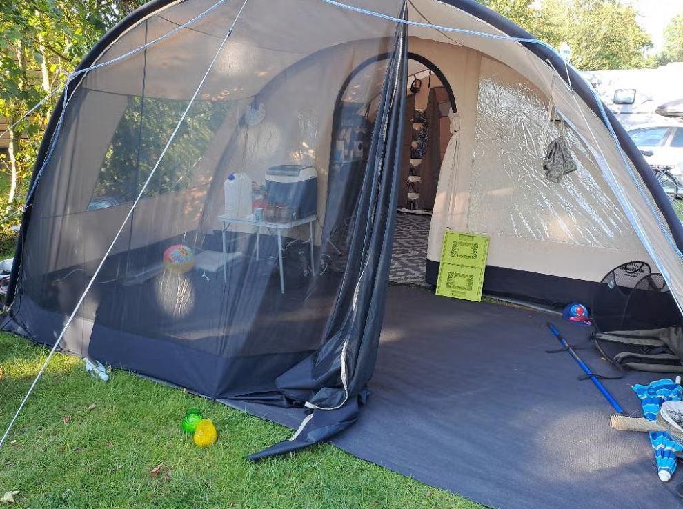 Obelink Familia 6 tunneltent 7,3x4,8 mtr. ZEER COMPLEET, Caravans en Kamperen, Ophalen, Gebruikt, Meer dan 6