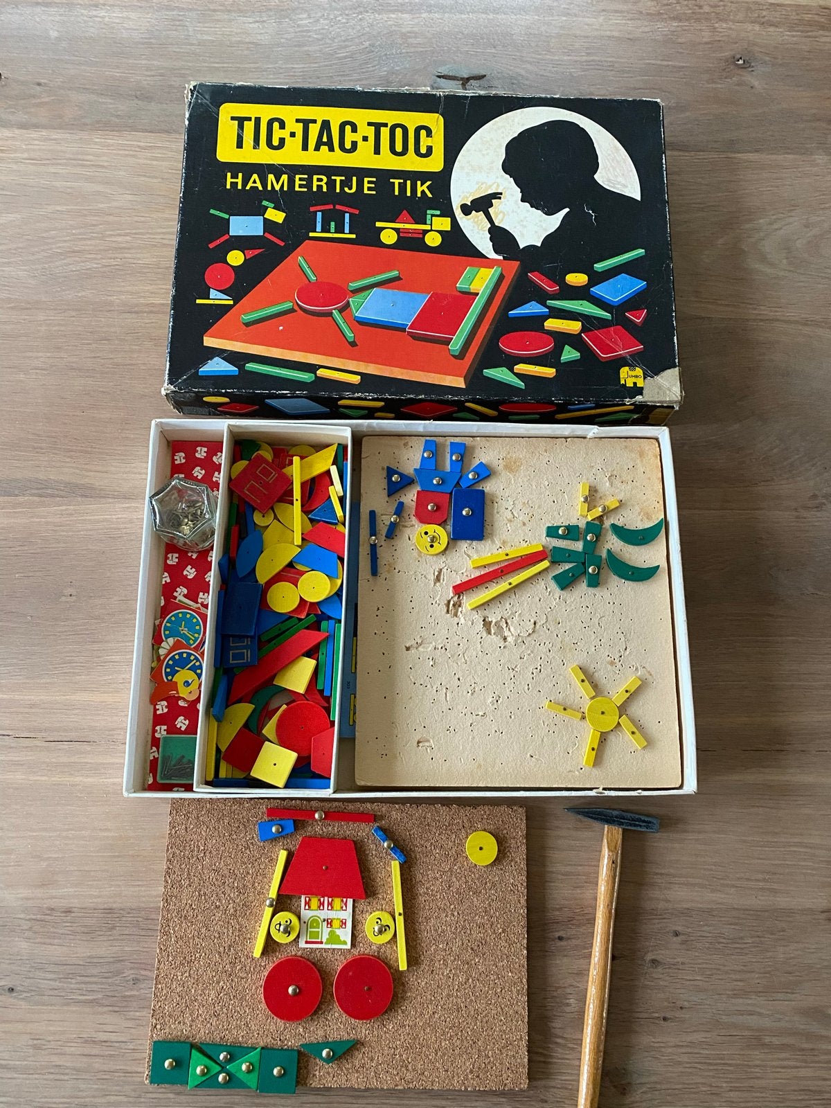 Vintage Tic-Tac-Toc Hamertje Tik Spel - Jaren '60, Ophalen of Verzenden, Gebruikt, Knutselen