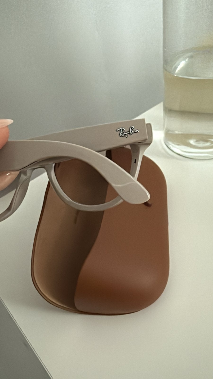 Ray-Ban Meta bril beige – zeer nette staat, Ophalen, Zonnebril, Beige, Zo goed als nieuw