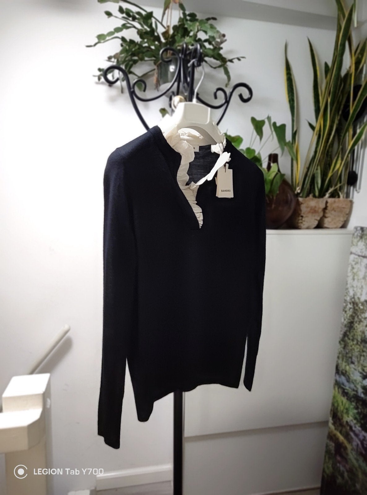 Sandro trui met witte kraag - Nieuw met kaartjes, Kleding | Dames, Zwart, Sandro, Nieuw, Ophalen of Verzenden