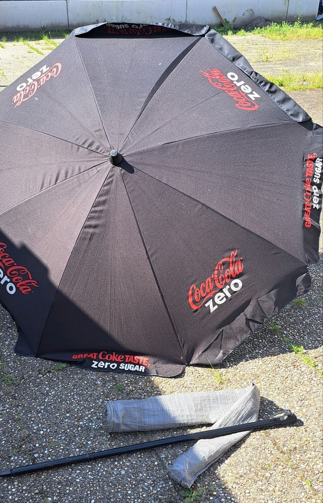 ZGAN Stevige Coca-Cola Zero Strandparasol -, Ophalen