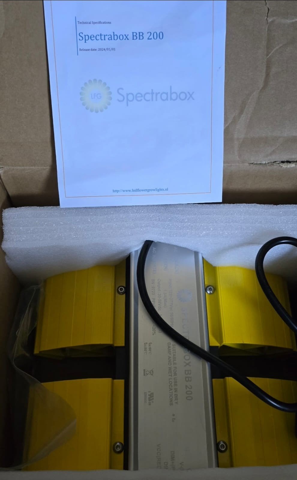 Kweekspullen spectrabox BB200 led + de rest, Tuin en Terras, Kweekspullen, Ophalen, Nieuw, Kweeklamp