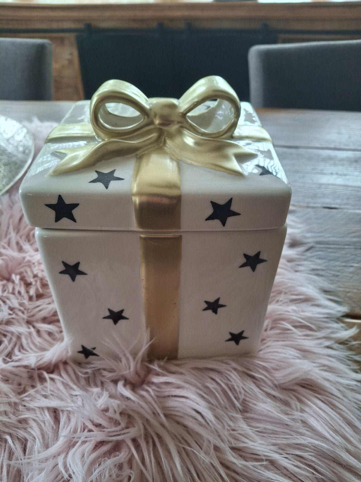 Riviera Maison Cadeau Doos Sterren Wit Goud, Ophalen of Verzenden, Zo goed als nieuw, Modern, Wit