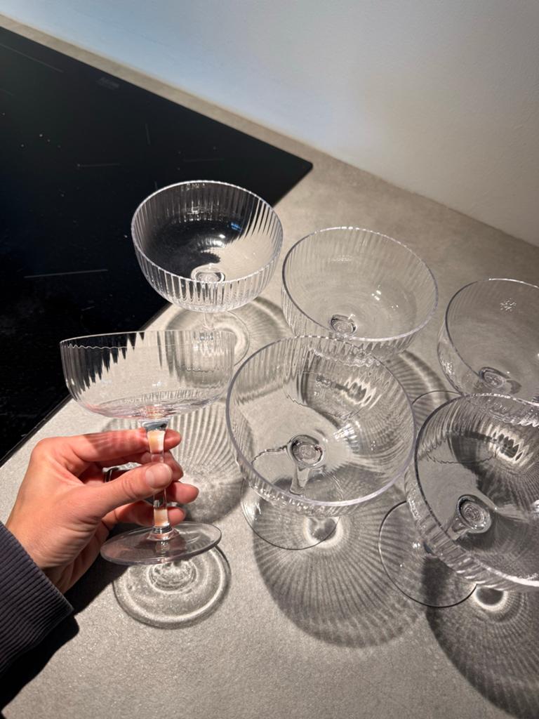 Nieuwe HEMA Coupe Champagne/Dessert Glazen - Set van 6, Ophalen of Verzenden, Nieuw