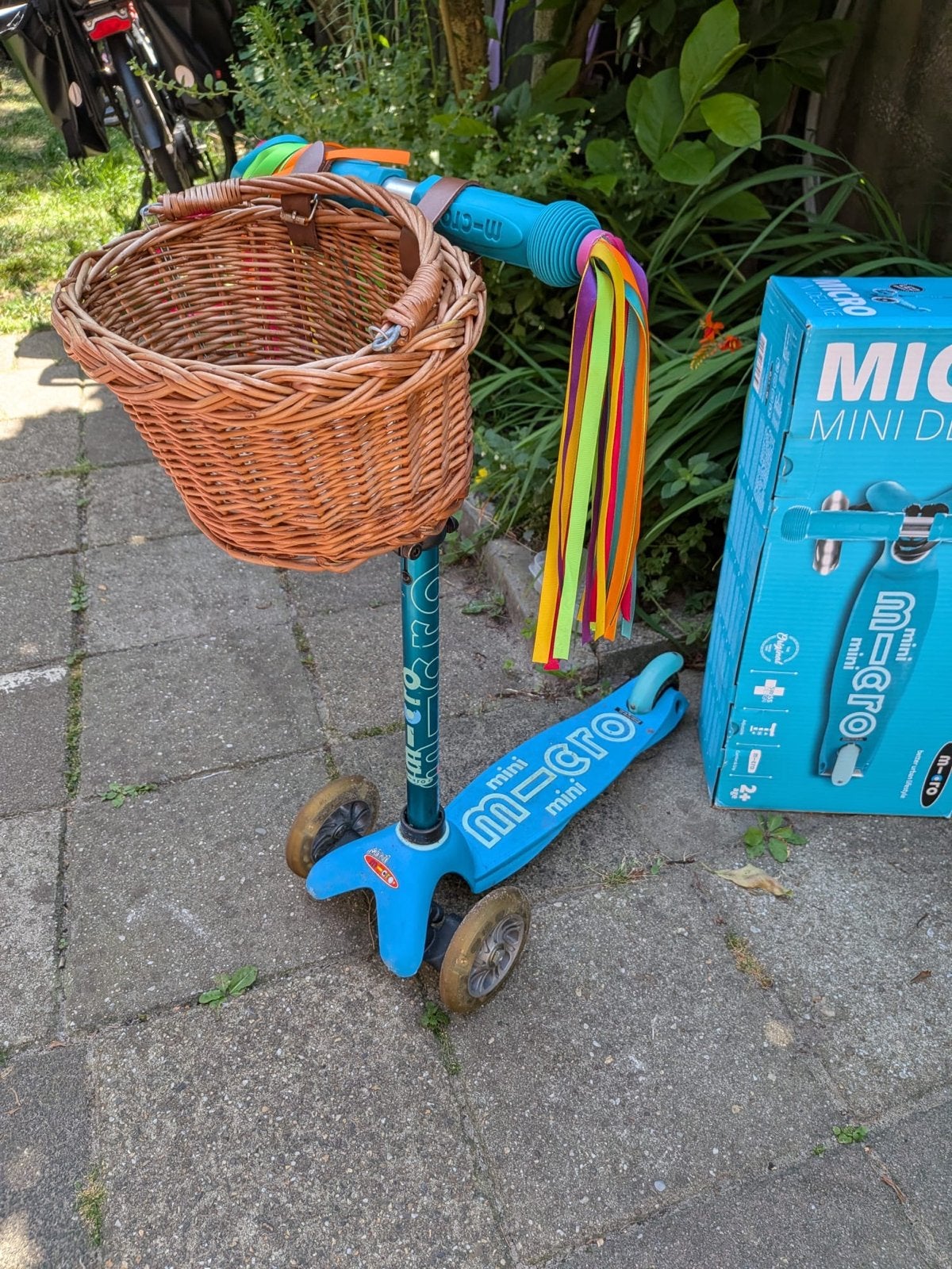 Micro Mini Deluxe step met mandje en franjes, Ophalen, Gebruikt, Gewone step