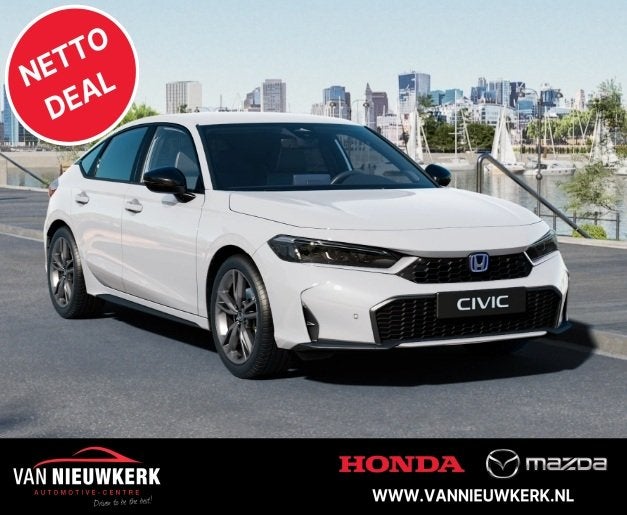 Honda Civic 2.0 HYBRID 184PK Automaat Sport | NETTO DEAL, Auto's, Honda, Bedrijf, Te koop, Civic, ABS, Achteruitrijcamera, Adaptive Cruise Control