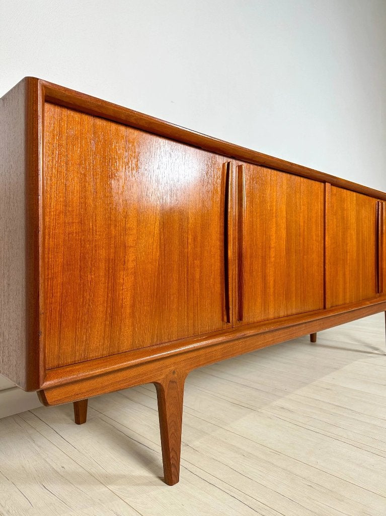 Tijdloos Deens teak dressoir vintage mid century jaren 60, Ophalen of Verzenden, Zo goed als nieuw, 25 tot 50 cm, Teakhout