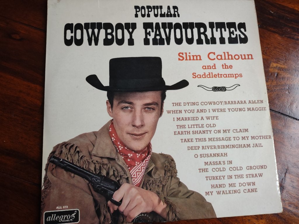 LP - Slim Calhoun - Popular Cowboy Favourites, Ophalen of Verzenden, Zo goed als nieuw, 12 inch