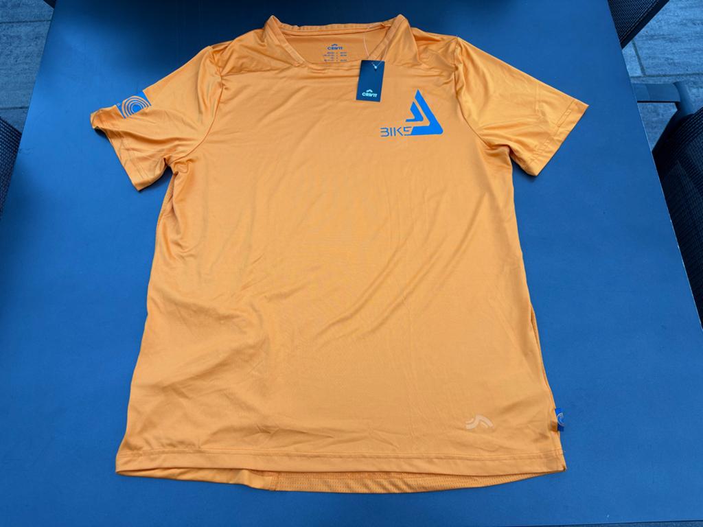 Nieuw oranje fietsshirt Crivit - Maat L, Fietsen en Brommers, Fietsaccessoires | Fietskleding, Heren, Nieuw, Ophalen of Verzenden