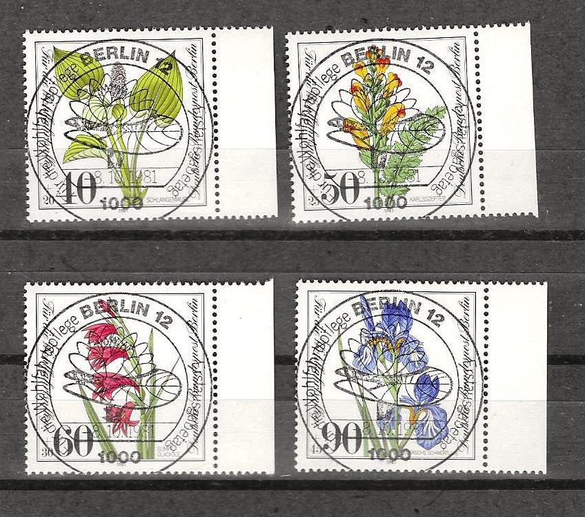 Berlin 650-653 tab, Ophalen of Verzenden, BRD, Gestempeld
