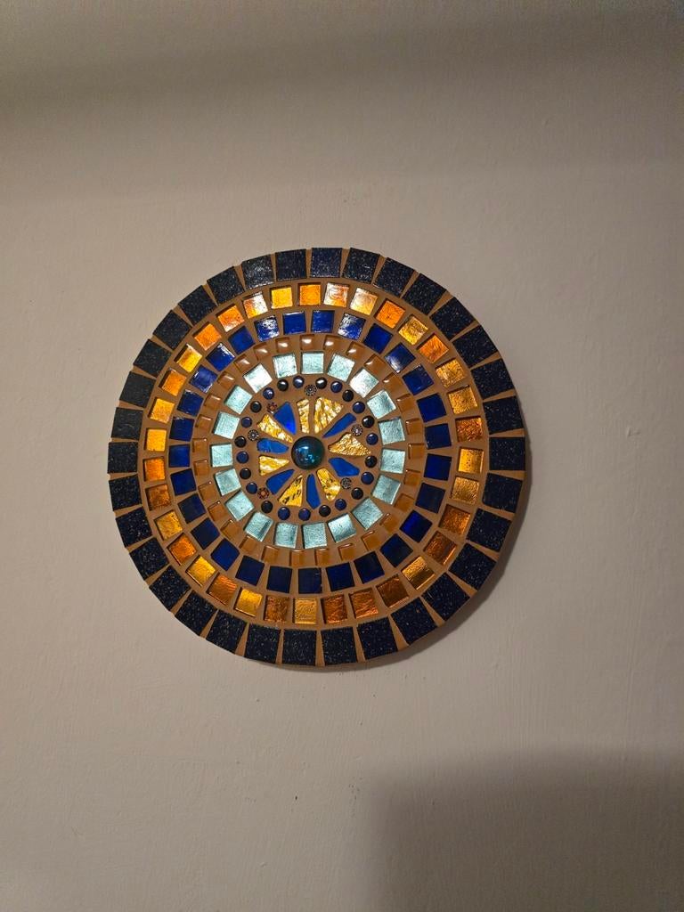 Prachtig handgemaakt mozaïek kunstwerk, Ophalen of Verzenden