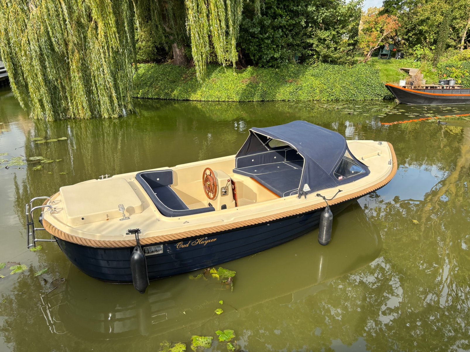 Oud Huijzer 560 Met buiskap Zondek yamaha 9.9 pk 4 takt, Watersport en Boten, Gebruikt, 1614LB, Antaris, Ophalen of Verzenden