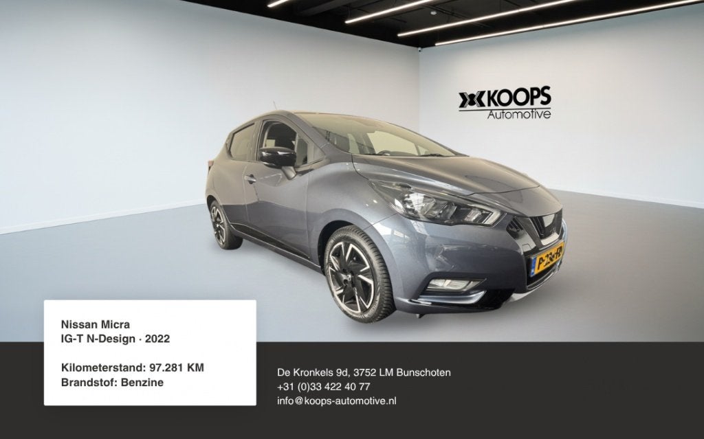 Nissan Micra 1.0 IG-T N-Design Carplay | Cruise control | pa, Auto's, Stof, Euro 6, Met garantie (alle), Grijs