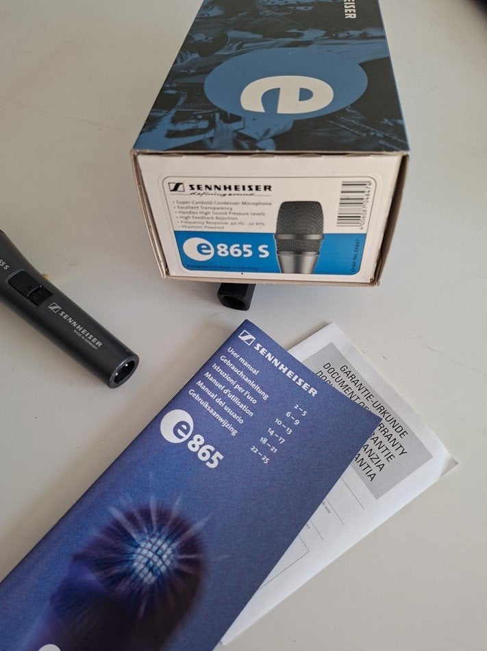 Sennheiser E865 condensator MIC, als nieuw, Muziek en Instrumenten, Ophalen of Verzenden, Zo goed als nieuw, Zangmicrofoon