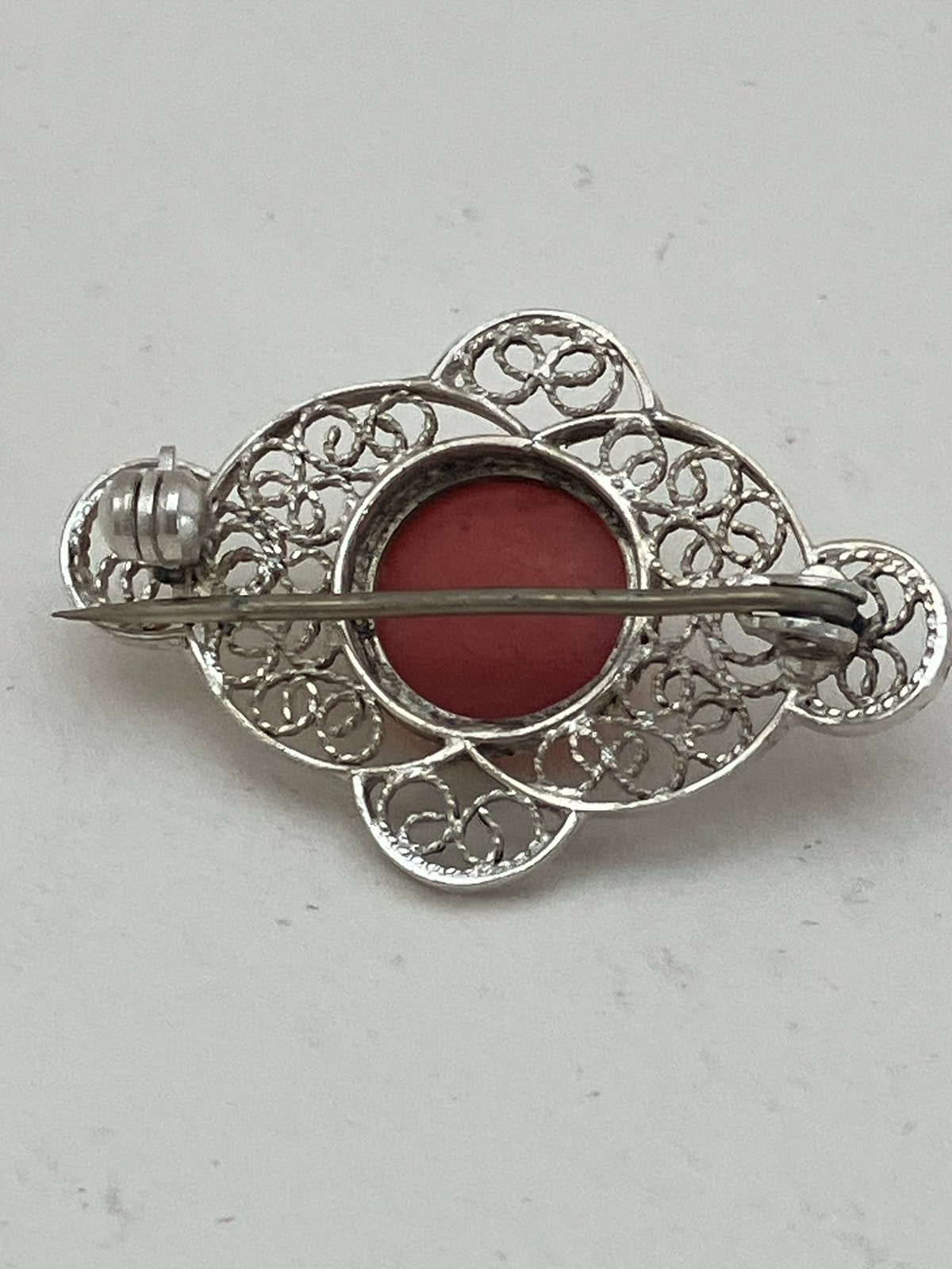Zilveren filigrein speld, Ophalen of Verzenden, Zo goed als nieuw, Zilver