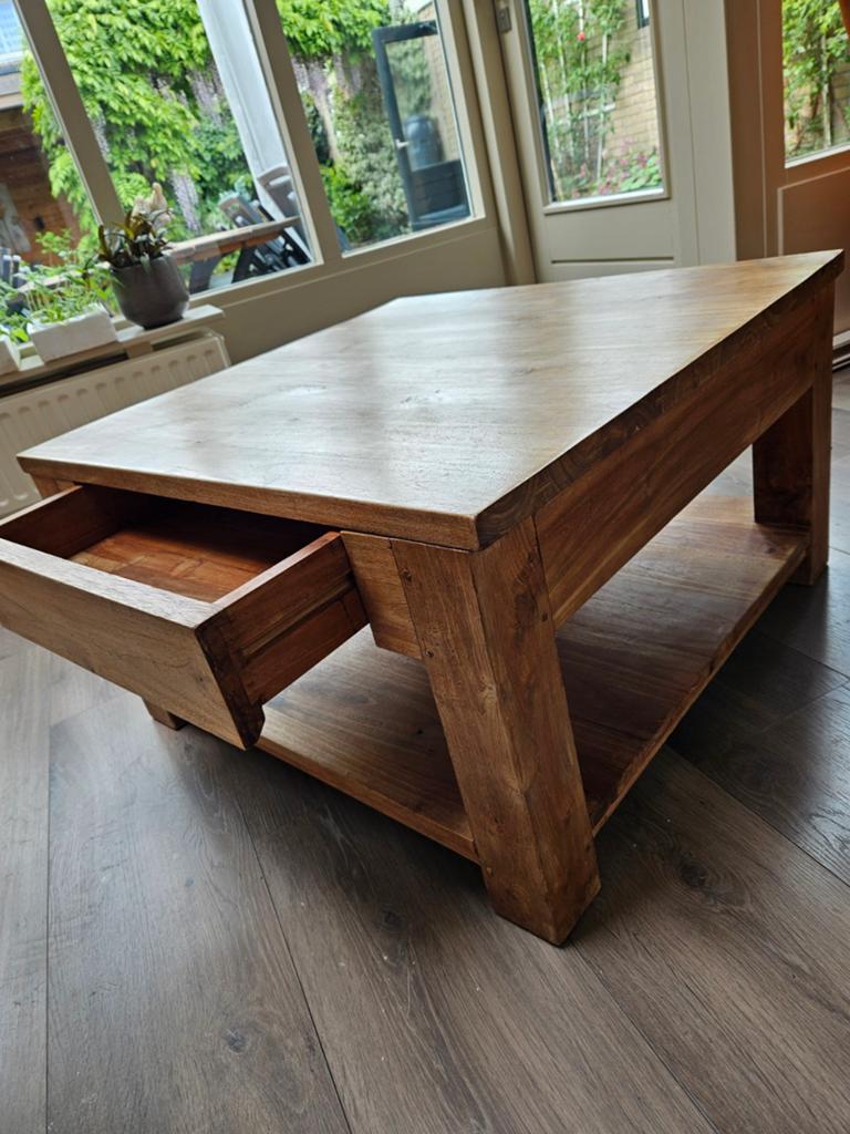 Salontafel teakhout, Huis en Inrichting, Tafels | Salontafels, Ophalen, Gebruikt, 50 tot 100 cm, 50 tot 100 cm